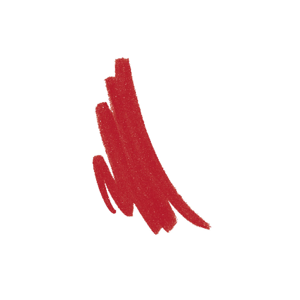 Muestra en piel del tono Rojo Dinamita del delineador Rimmel.