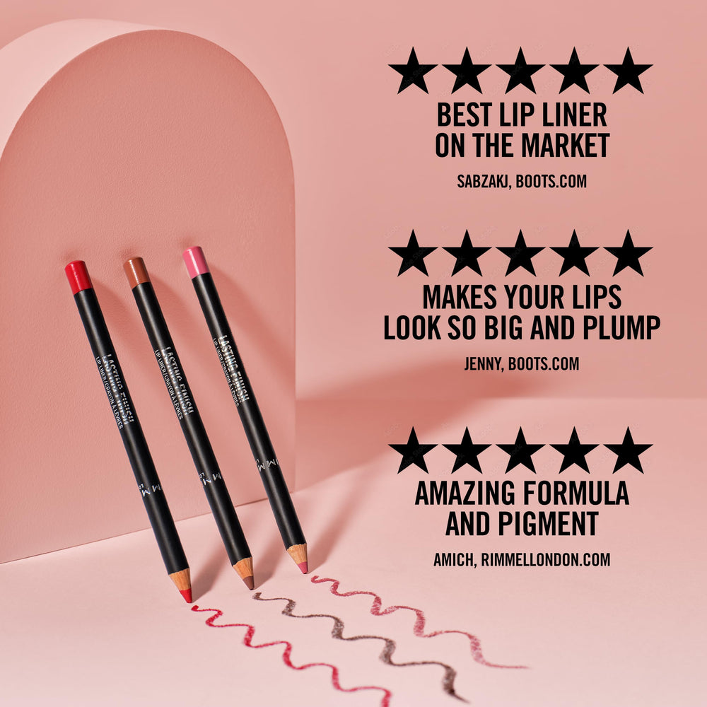 Delineador labial Rimmel trazo preciso para definir con control.
