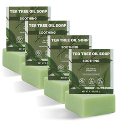 Conjunto de jabones Rinse & Robust de árbol de té, paquete de 4 barras.