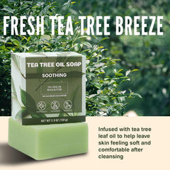 Uso diario para rostro y manos con Jabón Rinse & Robust de árbol de té.