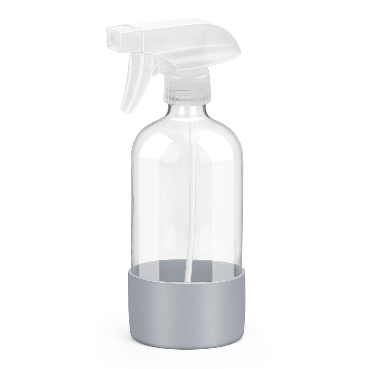 Rionisor botella de vidrio dieciseis onzas con funda de silicona para protección y agarre seguro.