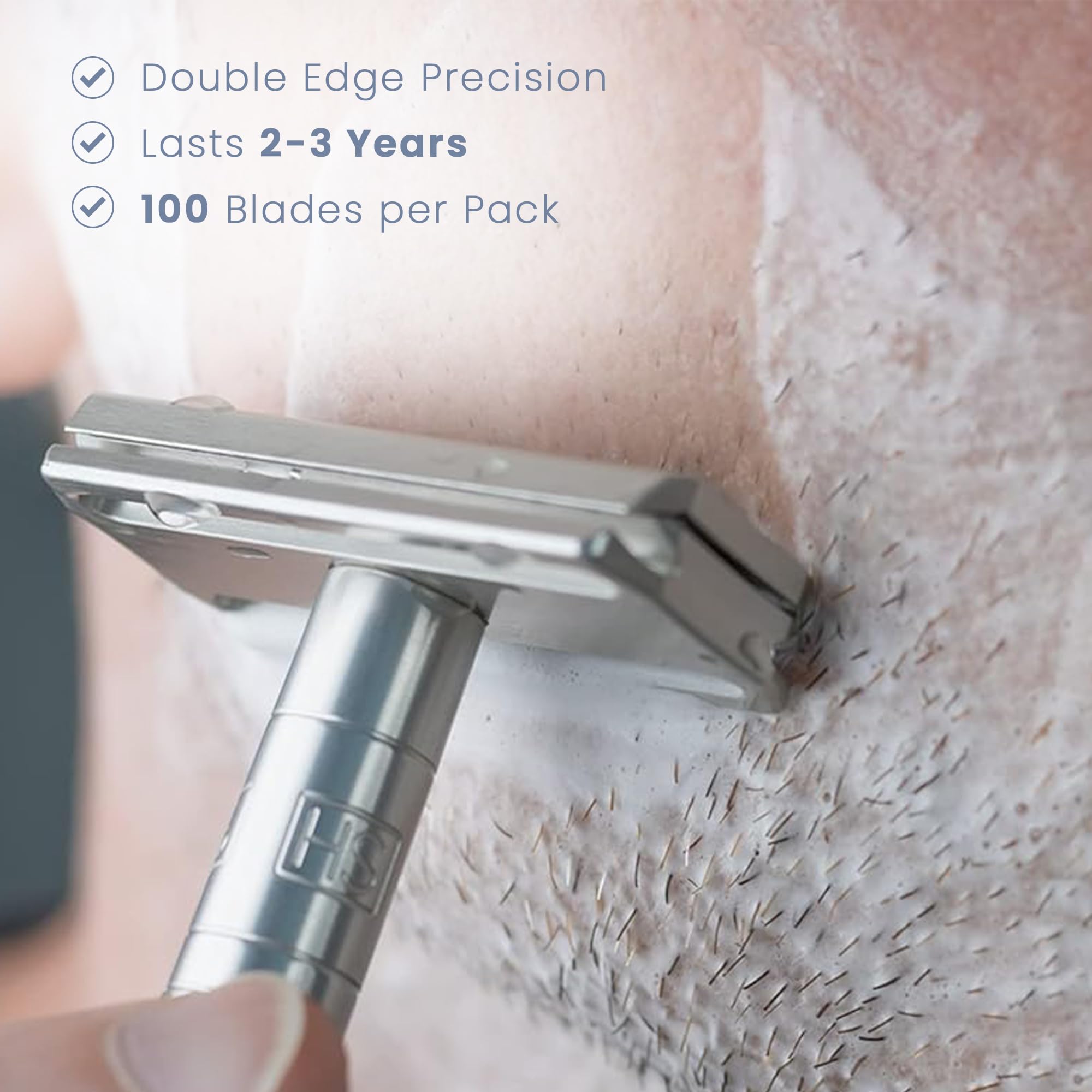 RK Shaving: diseño compatible con AL13 y Ti22, adaptándose a la mayoría de rasuradoras.