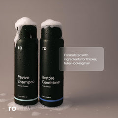 Ro Revive acondicionador botella visible, textura cremosa para cabello suave