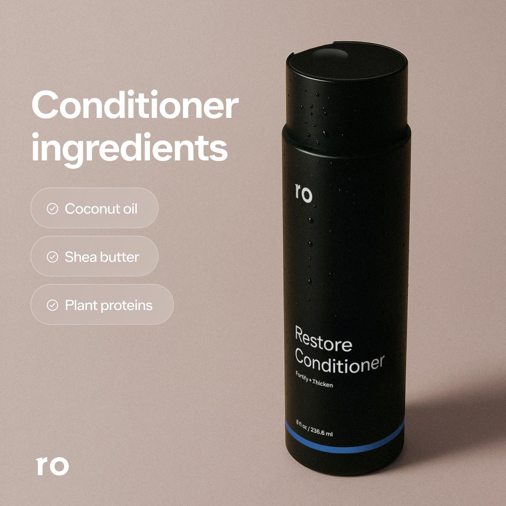 Ro Revive acondicionador textura cremosa, hidratación suave para el cabello