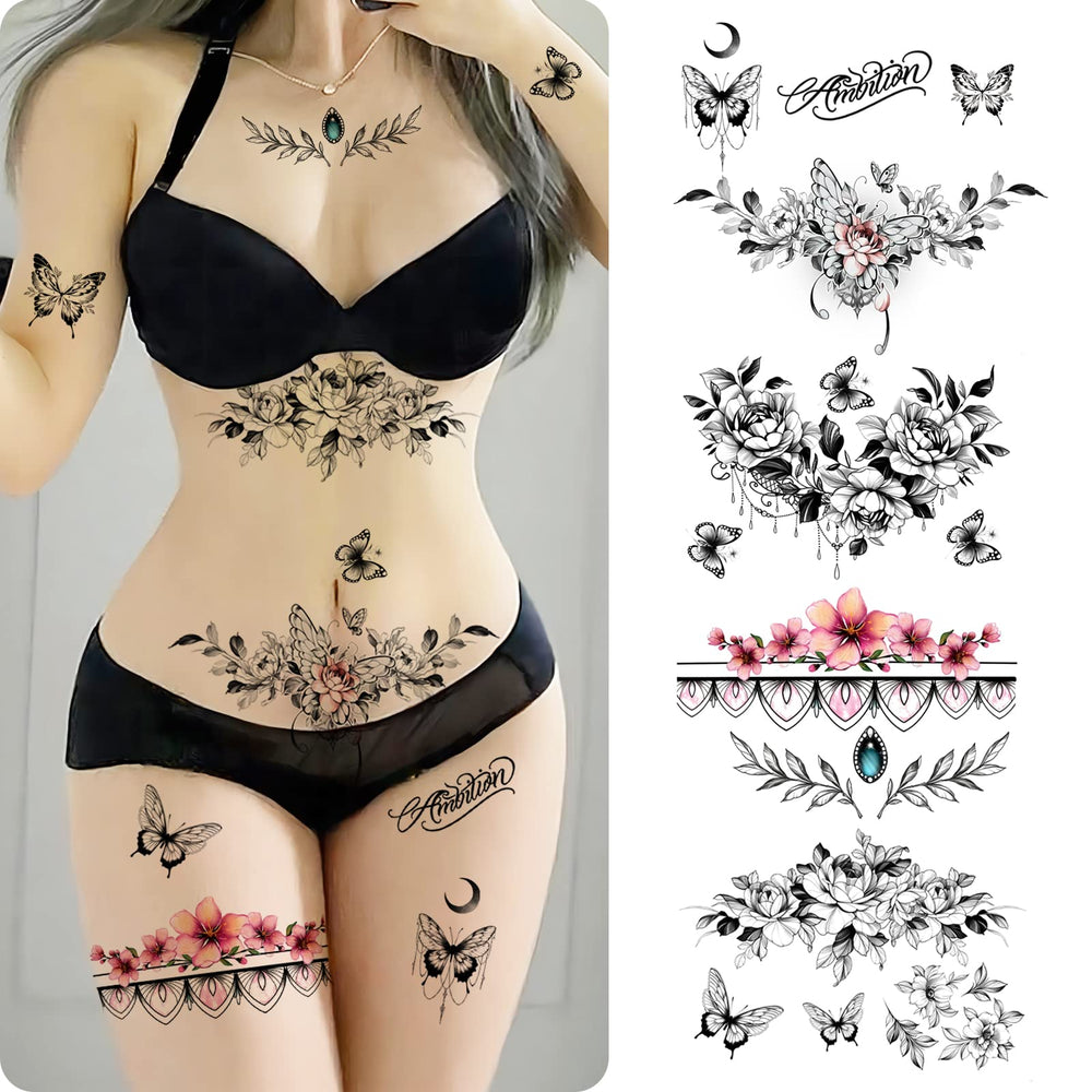 ROARHOWL diseño 3D floral, ideal para looks nocturnos.