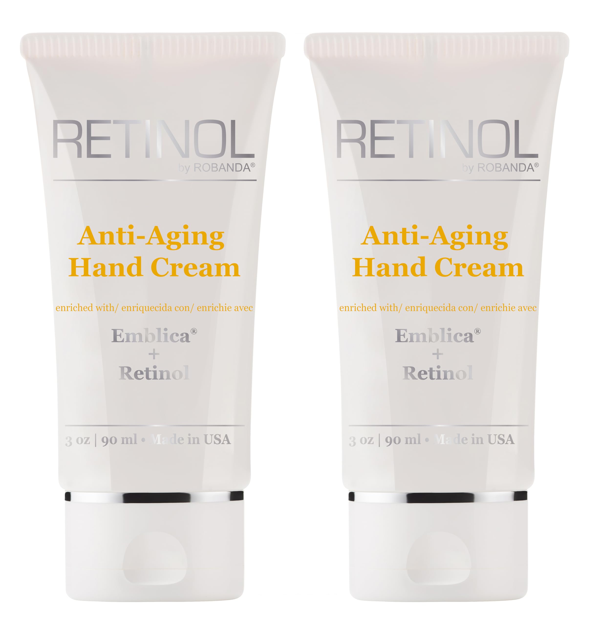 Robanda Retinol para manos en envase de 3 oz, hidratación profunda para piel áspera.
