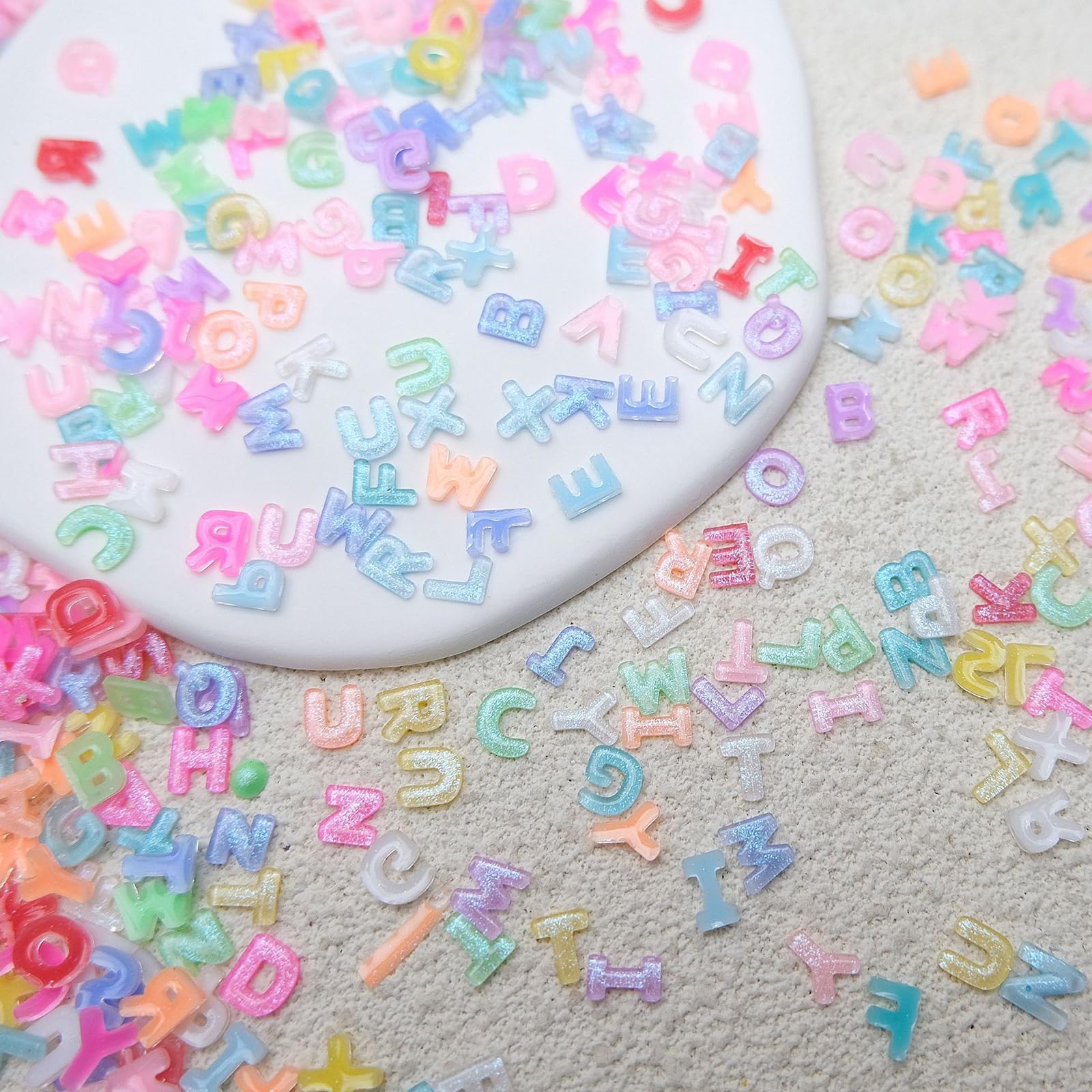 ROFIBUT piezas de letras aleatorias para uñas, perfectas para fiestas.