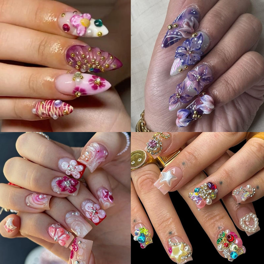 ROFIBUT juego colorido de dijes para manualidades de uñas