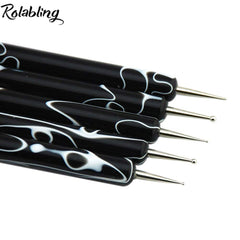 Rolabling puntas dobles de varios tamaños para diseños precisos en uñas