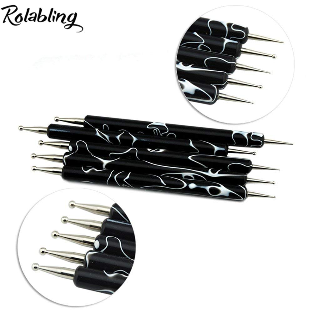 Rolabling punzones relieve doble punta para texturas y efectos en uñas