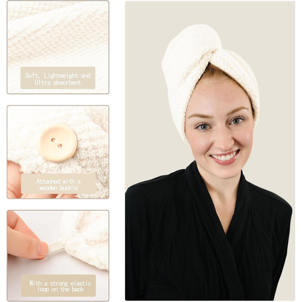 ROLSHOL secado rápido con microfibra para cabello suave.