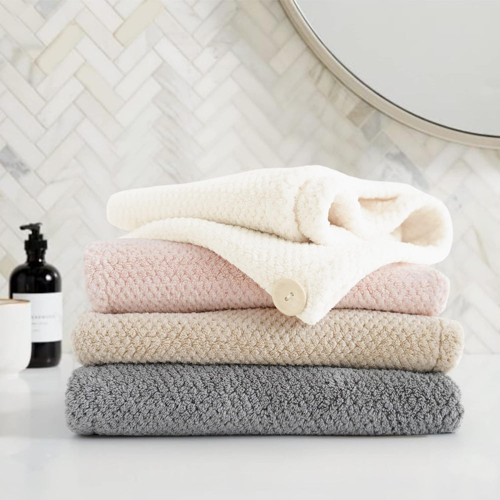 ROLSHOL set de toallas para cabello en casa, uso versátil.