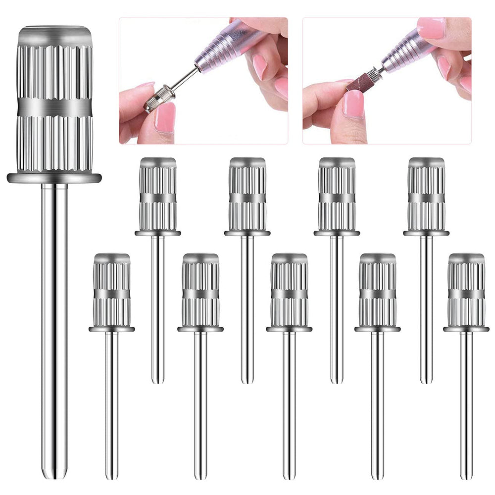 Rolybag cabezas de lima para uñas plateadas, compatibles con limas eléctricas.