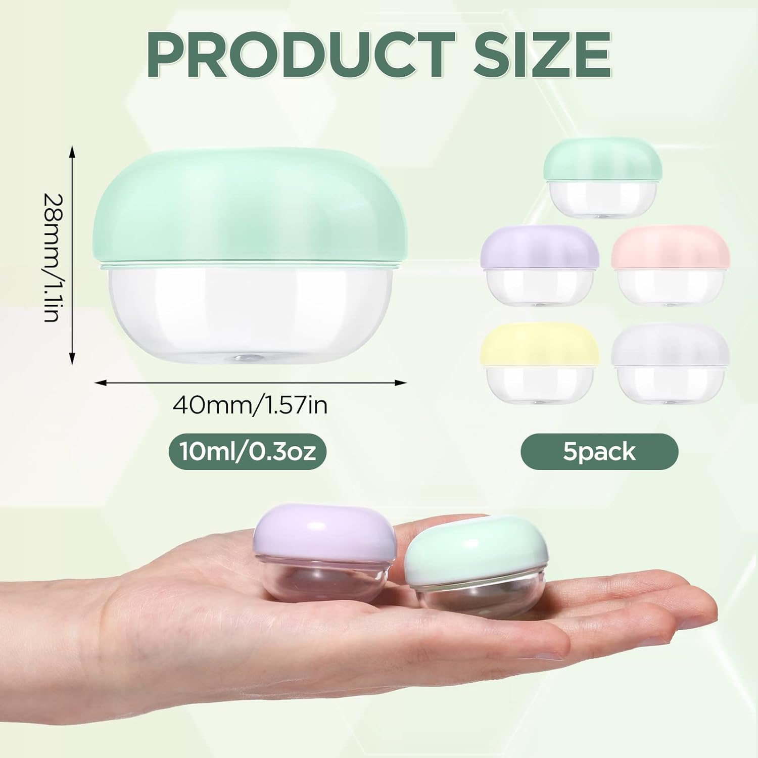 RONRONS envases de plástico libres de BPA para viaje