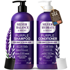 Roottina Silver Shine champú: vertido de la botella para neutralizar tonos amarillos.