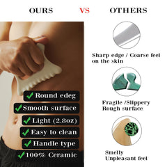 ROSE DE JARDIN gua sha cerámico drenaje linfático para minimizar hinchazón facial.