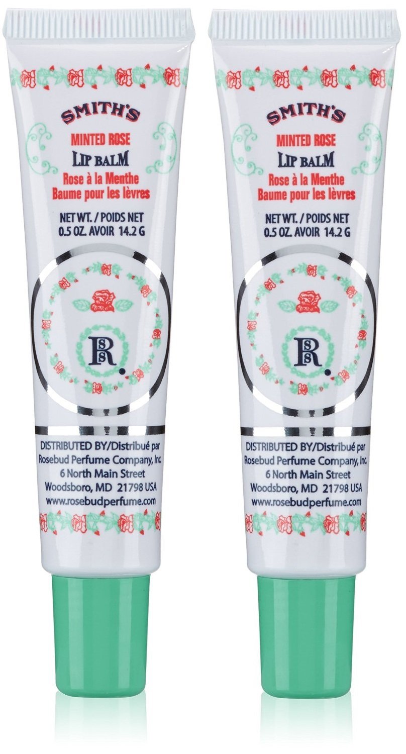 Rosebud Perfume Co. bálsamo labial mentolado en tubo para hidratación suave
