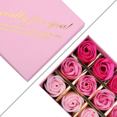 Rotumaty jabones rosas forma de rosa, decorativos y perfumados para baño.