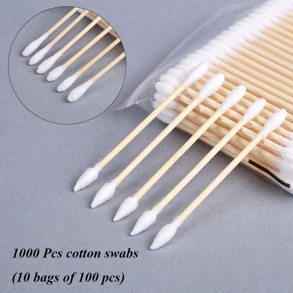 Rouceyxin algodón natural, bastoncillos de calidad para limpieza minuciosa.