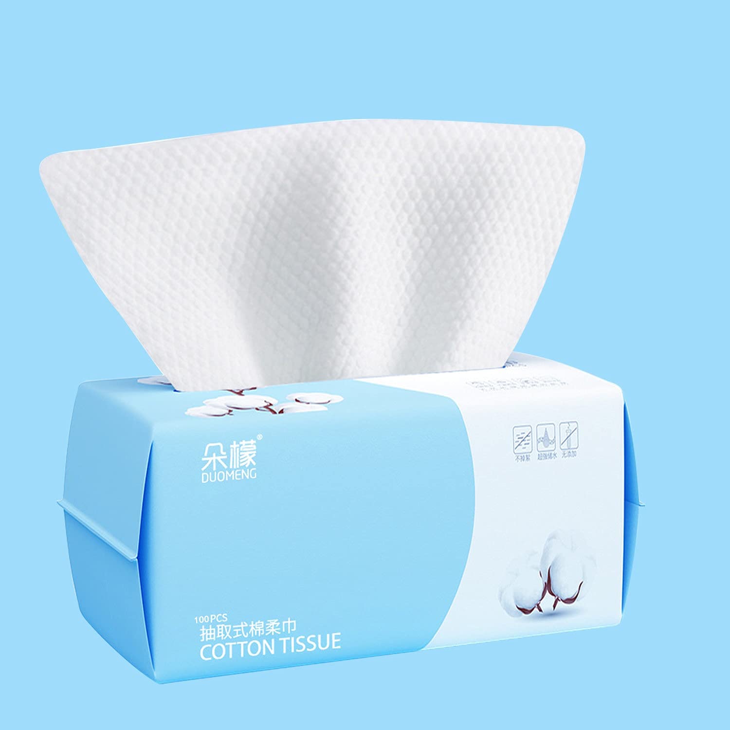 Rouceyxin: toallitas faciales de algodón secas para secado suave tras la limpieza
