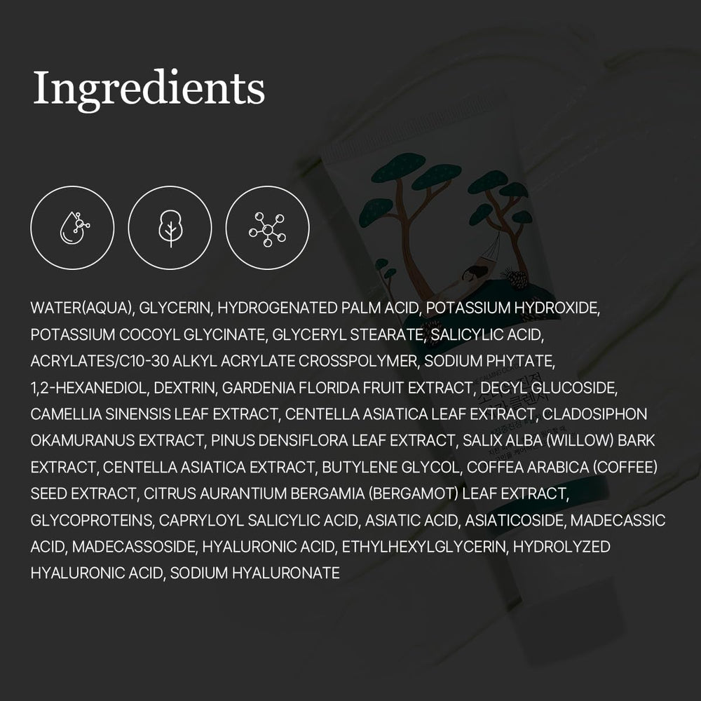 ROUND LAB Pine Calming Cica Cleanser exfolia suave con BHA y LHA.