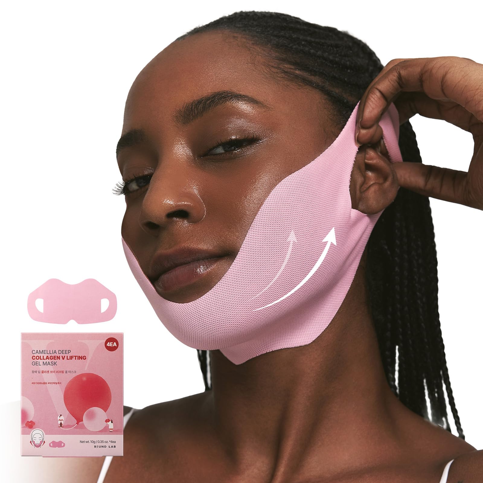 ROUND LAB Mascarilla Camellia para levantamiento en V de mandíbula.