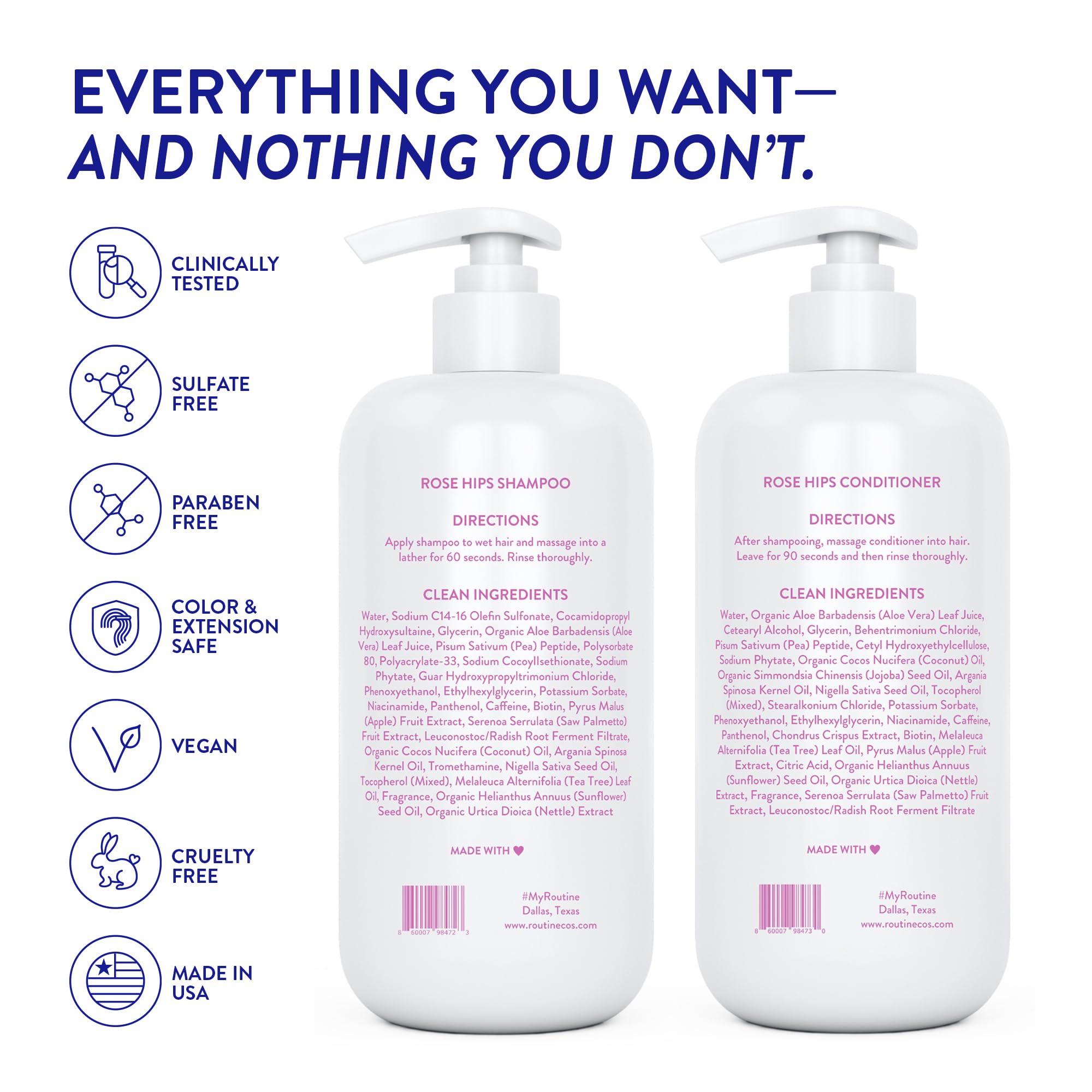 Uso diario del set Routine Wellness para todo tipo de cabello