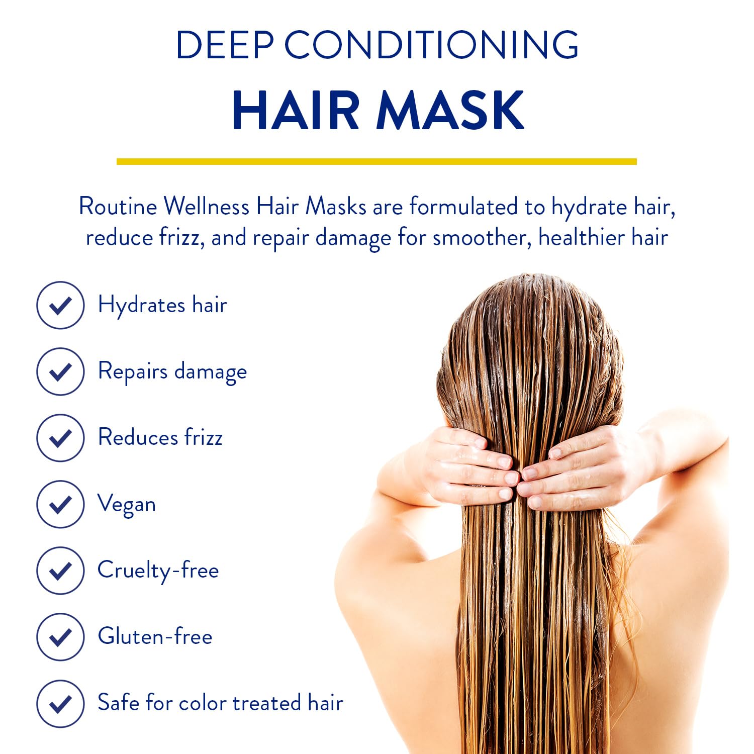 Routine Wellness bote de mascarilla para cabello dañado, aplicación suave y reparadora