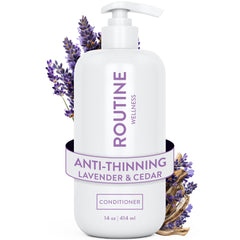 Routine Wellness condicionador anti-caída, botella 14oz; promueve hidratación profunda.