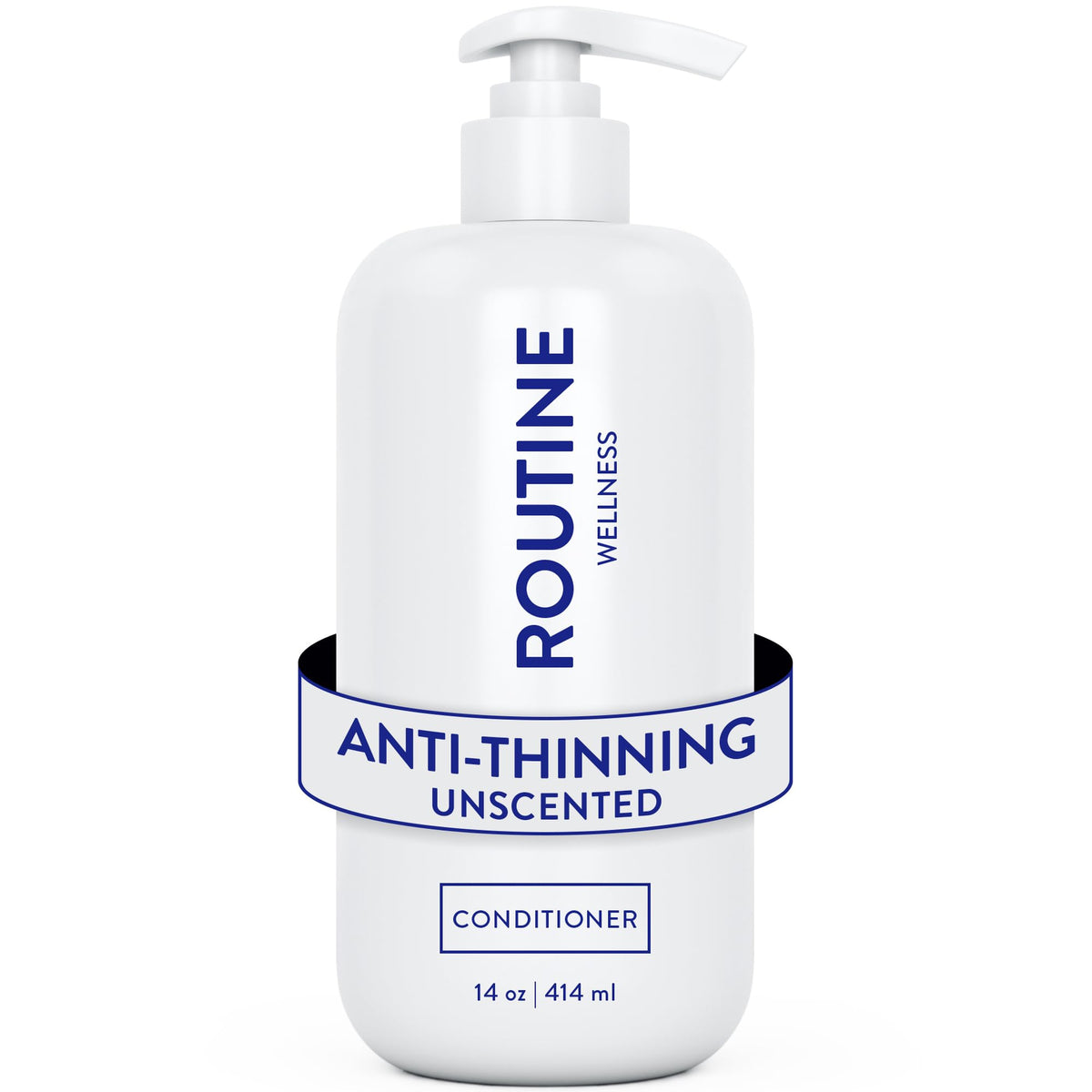 Routine Wellness condicionador profundo antiafinamiento en botella de 14 onzas fortalece el cabello.