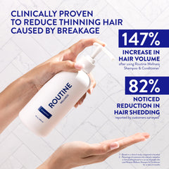 Routine Wellness Shampoing anti-affinement, etiquette-produit, soin doux pour colorations et sensibilité du cuir chevelu