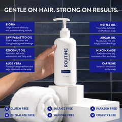 Routine Wellness Shampoo huile-dortie, soutien les cheveux fins.