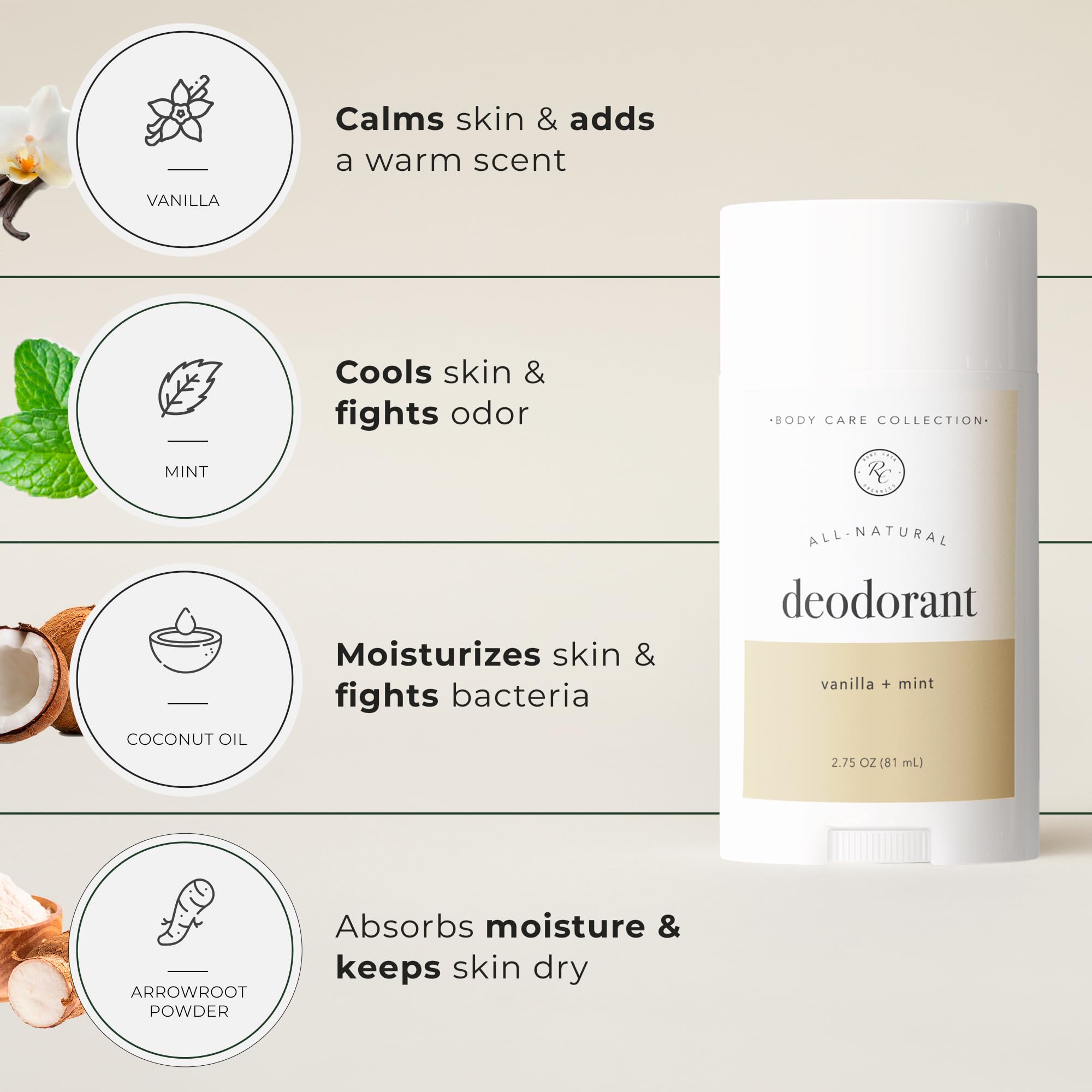 Rowe Casa Organics Vanilla + Mint, empaque moderno y sostenible