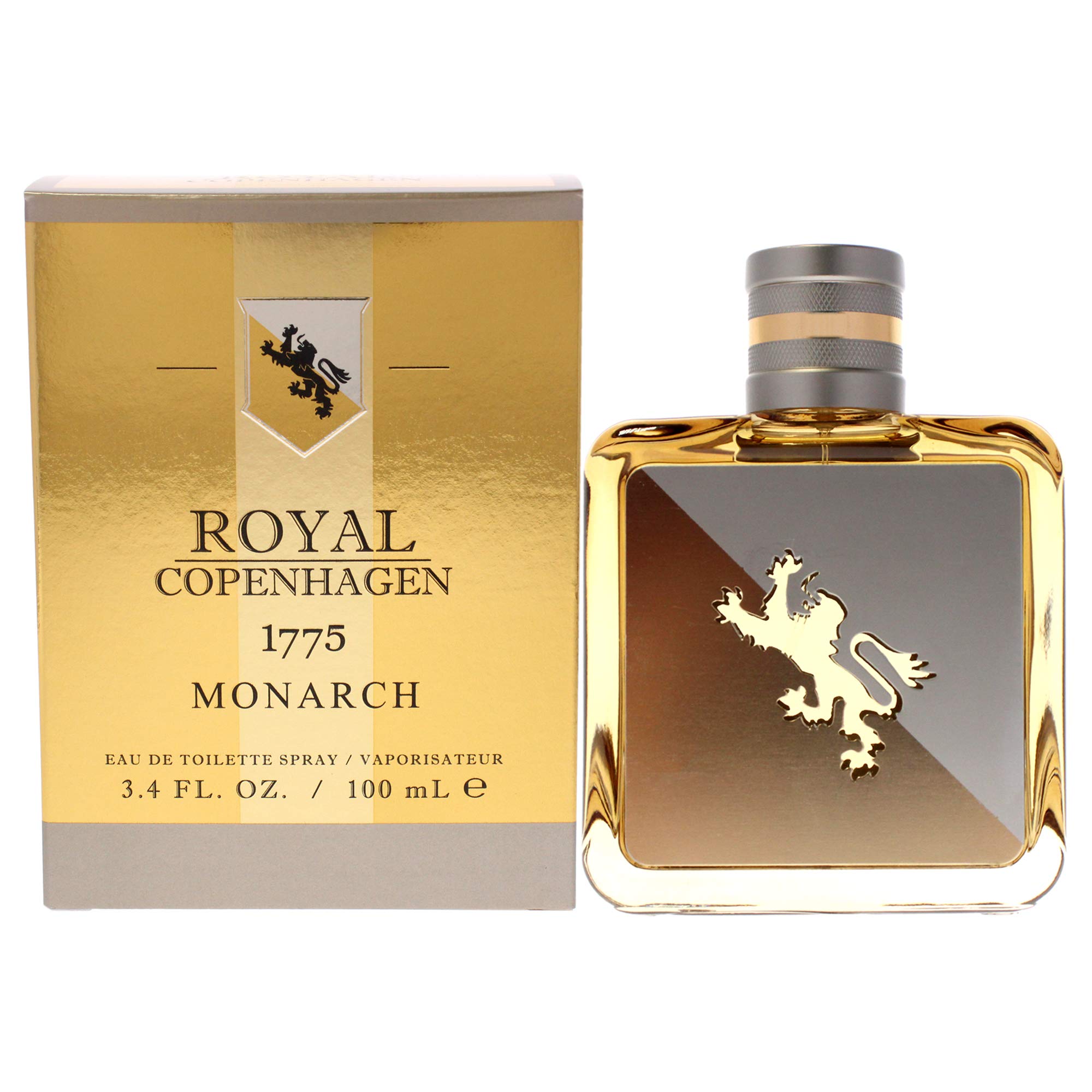 Royal Copenhagen 1775 Monarch, botella visible, ideal para uso diario con frescura duradera.