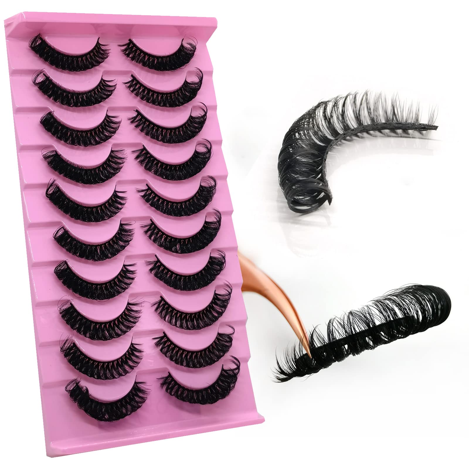 Pestañas Royaomis 3D ruso D-Curl 15 mm para un look intenso y definido