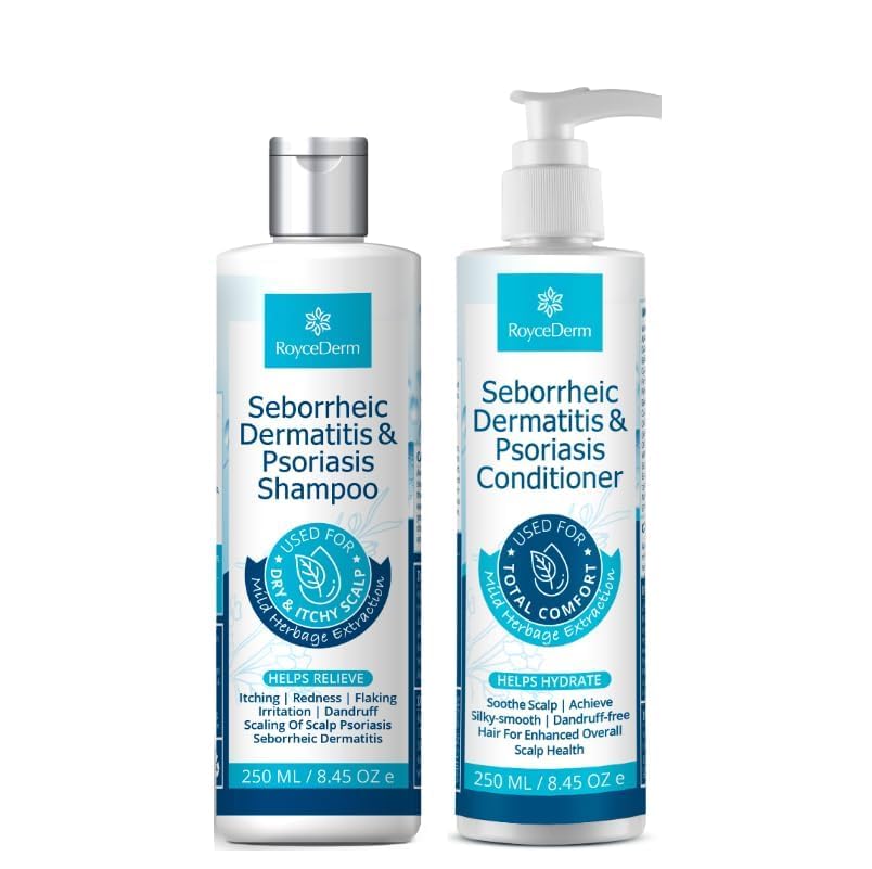 Roycederm champú dermatitis seborreica en botella para alivio suave del cuero cabelludo