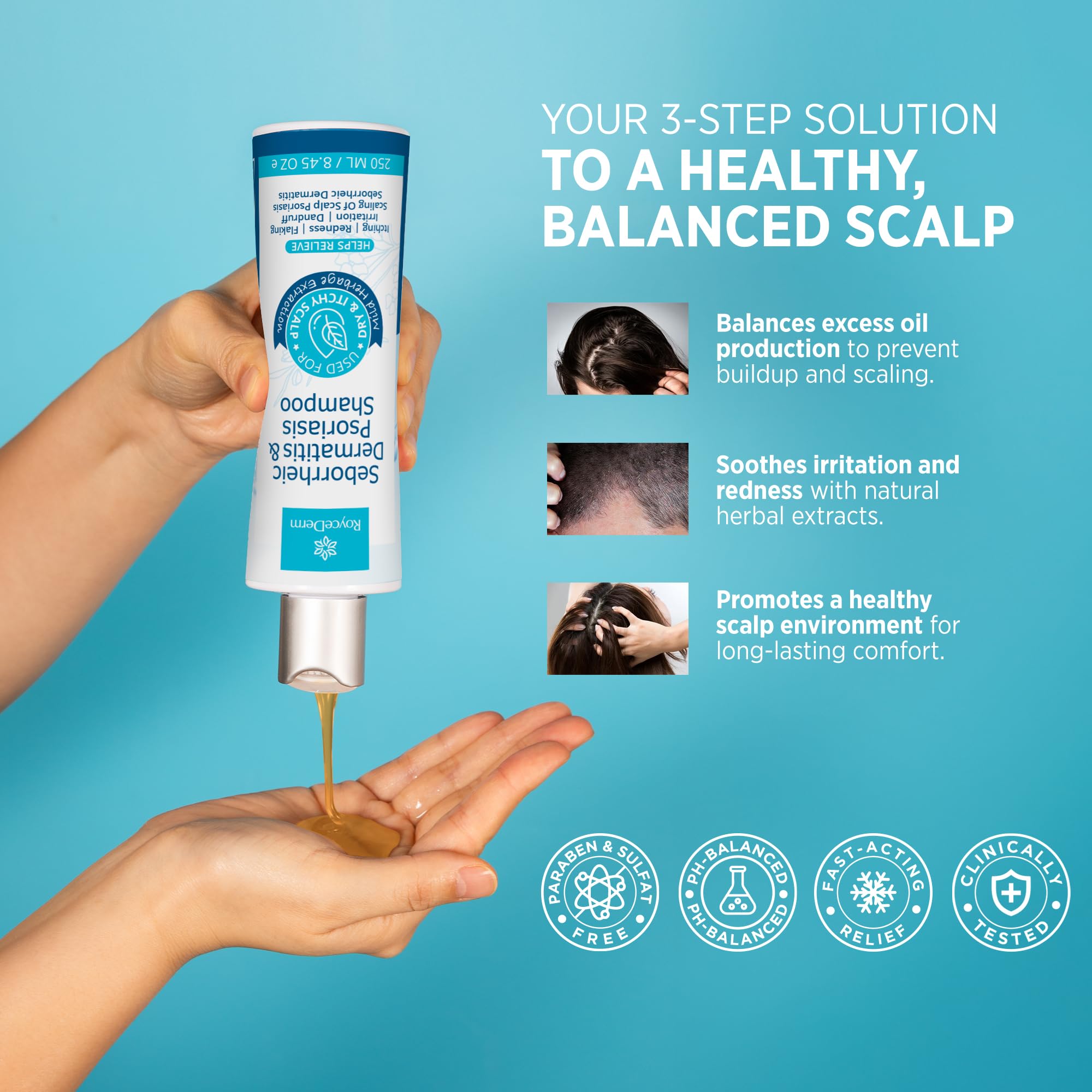 Roycederm textura cremosa que aporta hidratación y suavidad al cabello