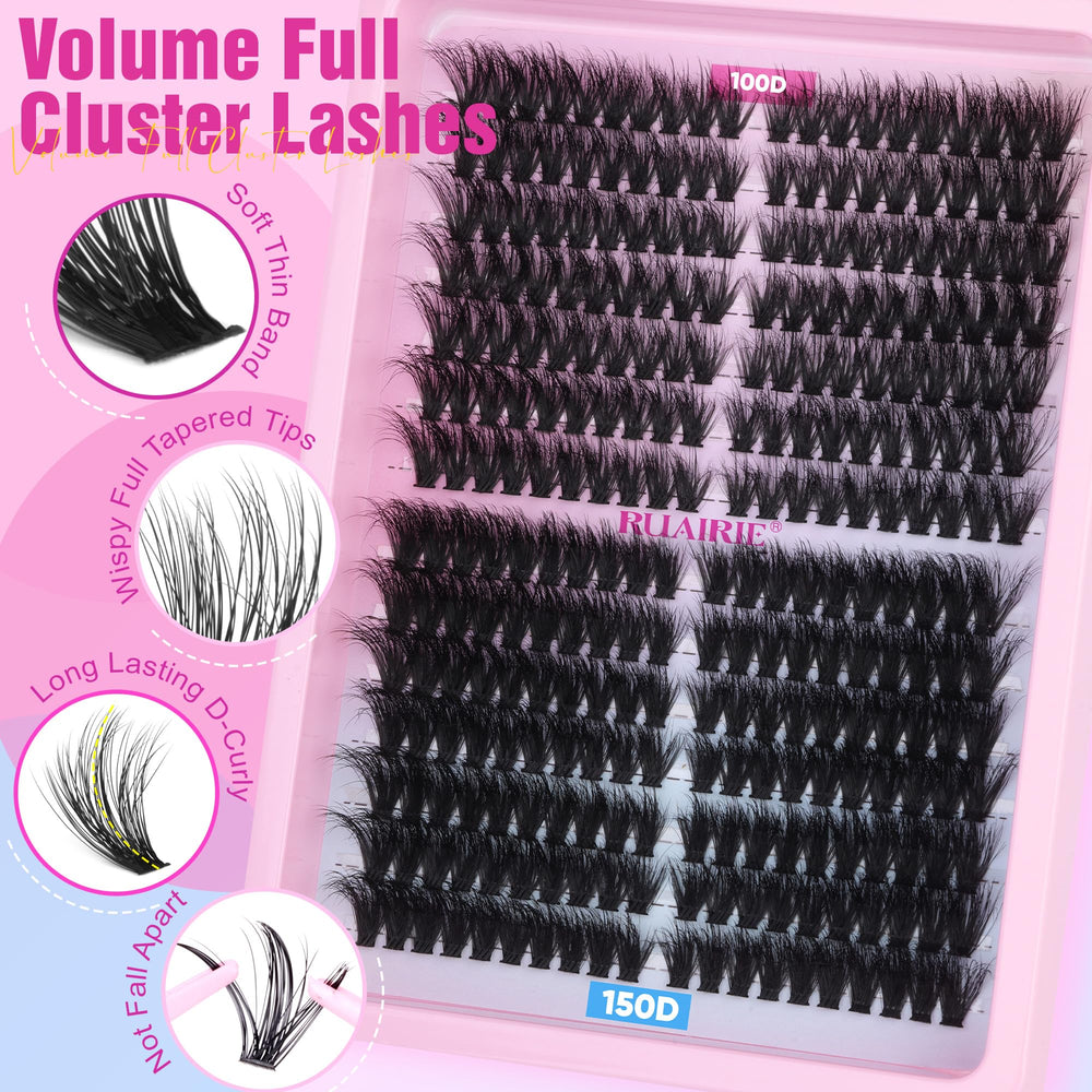 Ruairie extensiones rizado cd reutilizables para mayor volumen