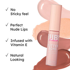 Aplicador suave de Ruby Kisses, brillo uniforme en labios.