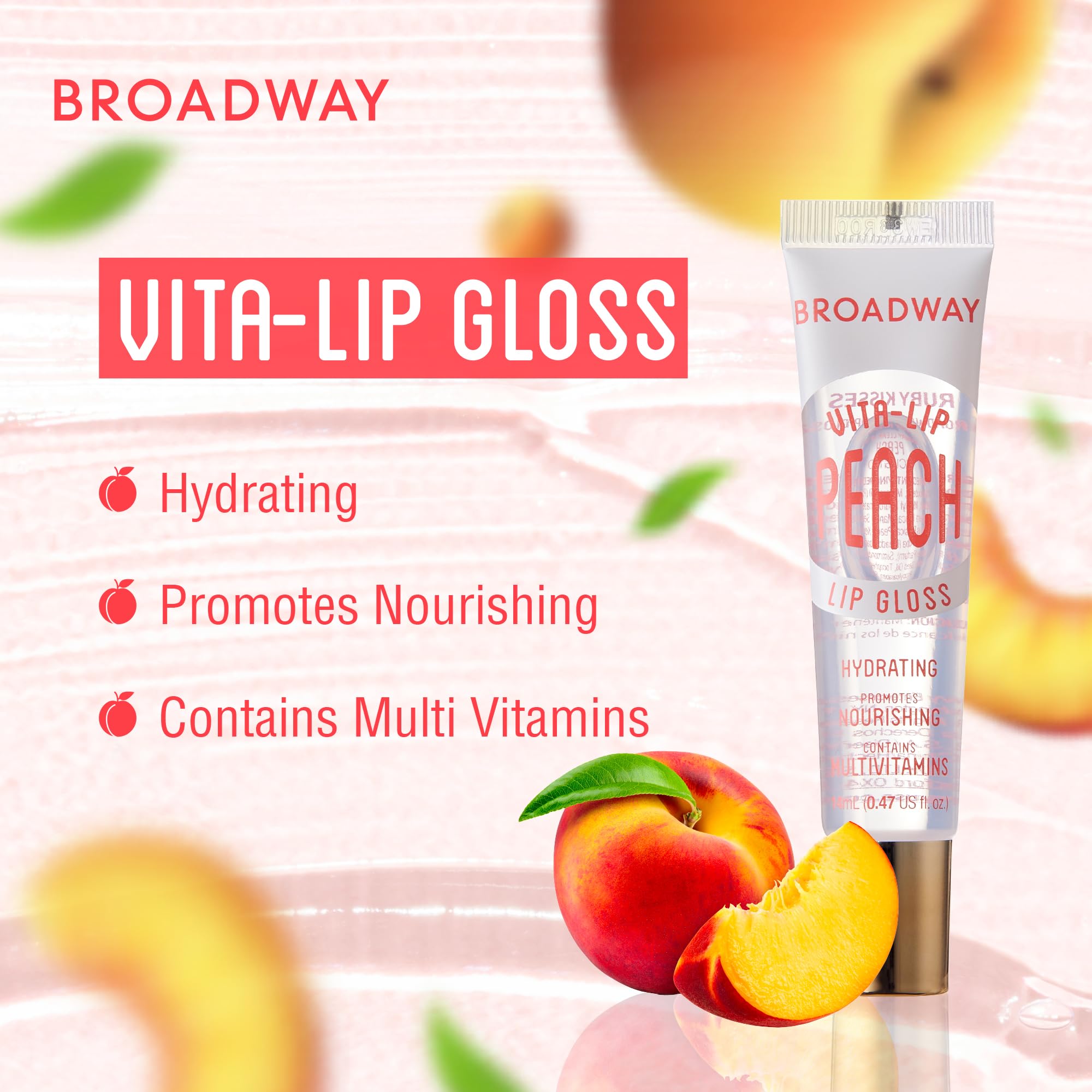 Ruby Kisses Broadway Vita-Lip aplicador suave facilita la aplicación.