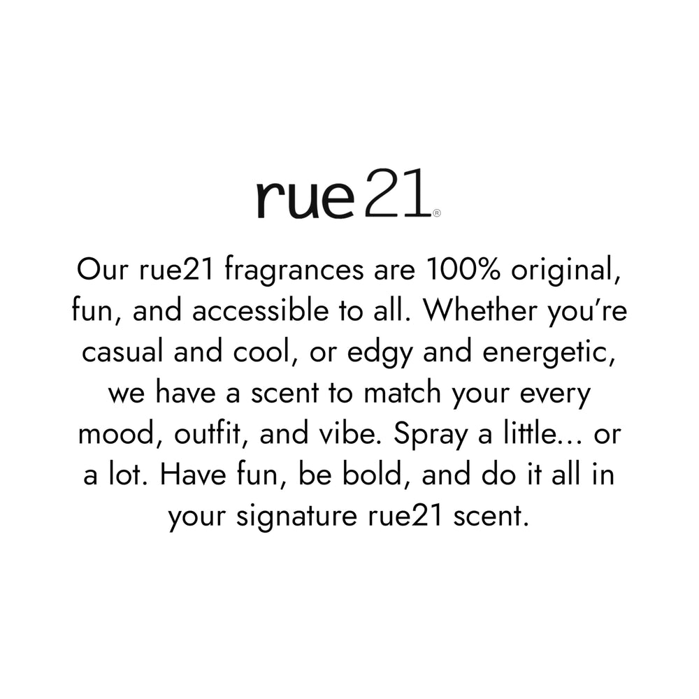 Rue 21 Pink Ice product display emphasizes travel-friendly bottle for on-the-go.