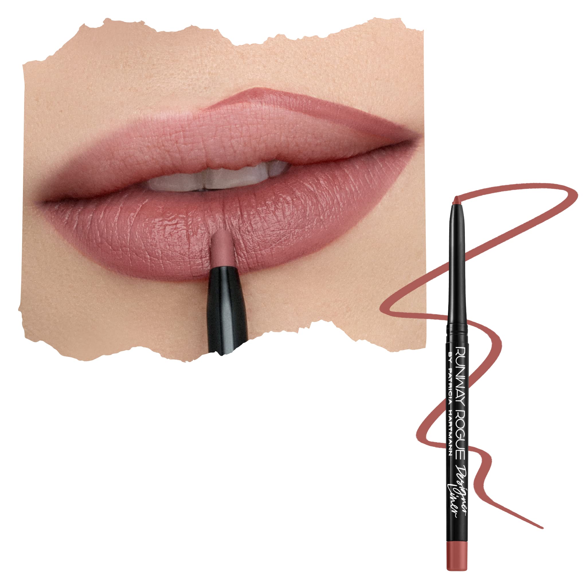 Runway Rogue delineador labial mate Work It Babe definición precisa y contorno duradero.