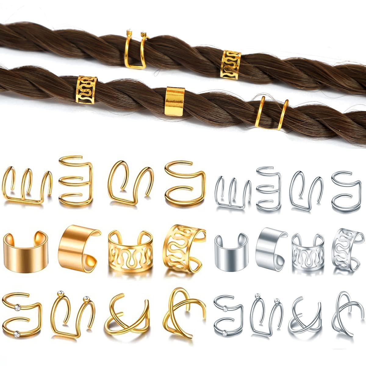 RUSTAMM clip de oreja: 24 piezas para combinar estilos en cualquier ocasión