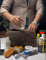RUSTIC TOWN bolsa de aseo con compartimentos dobles, ideal para separar artículos de higiene