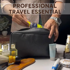 Neceser Rustic Town con interiores dobles para organizar cosméticos.