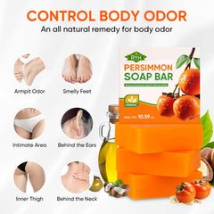 RYH Persimmon soap bar persimmon extract label emphasizes natural ingredients.
