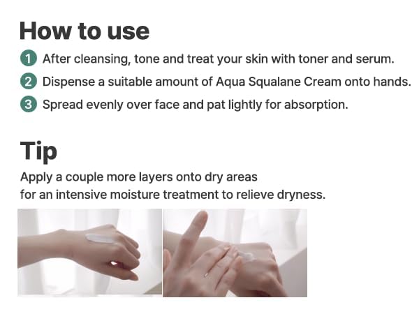 Aplicación diaria de S.NATURE AQUA SQUALANE crema para rostro