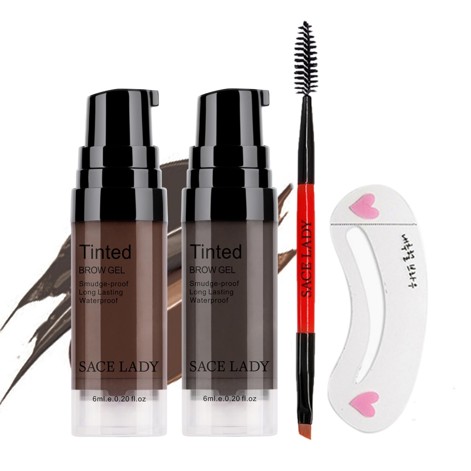 SACE LADY: kit de gel para cejas de dos colores con brochas para definir y rellenar.