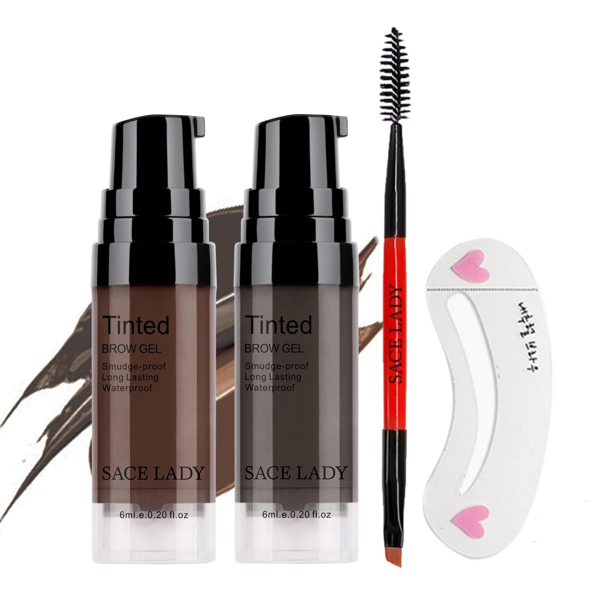 SACE LADY: kit de gel para cejas de dos colores con brochas para definir y rellenar.