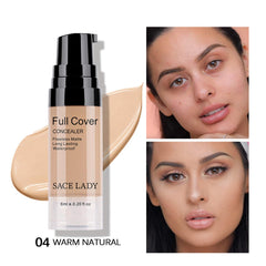 SACE LADY matte finish concealer applied for a flawless complexion.